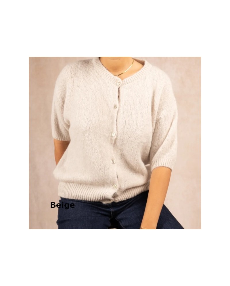 Gilet manche courte col rond