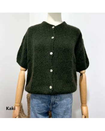 Gilet manche courte col rond