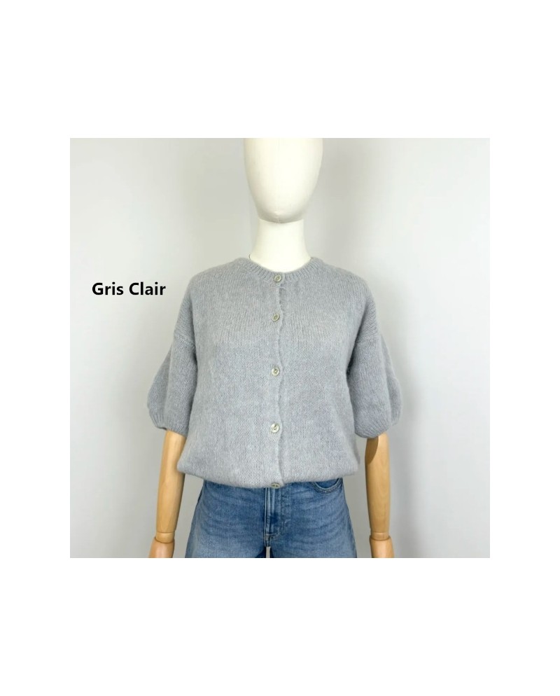 Gilet manche courte col rond