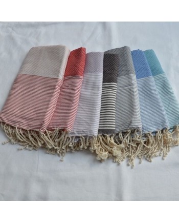 gamme de foutas nid d'abeille rayées