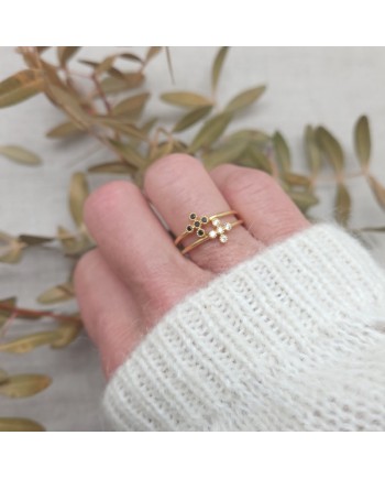 Bague plaqué Or et strass