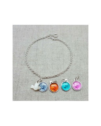 Collier religieux maille ronde et breloques