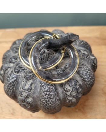 Boucles d'oreilles grandes créoles 2 en 1