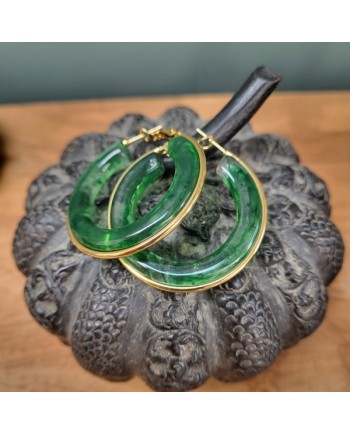 Boucles d'oreilles grandes créoles 2 en 1