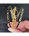 Bracelet jonc fin émaillé couleurs