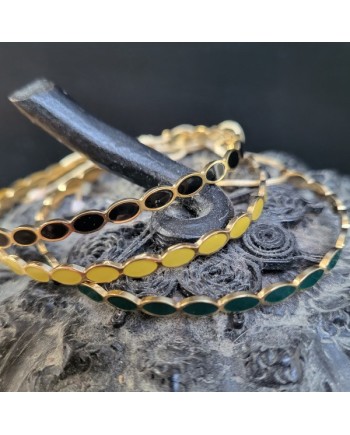 Bracelet jonc fin émaillé couleurs