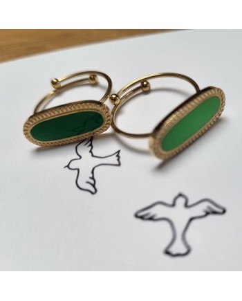 Bague Acier coloris vif