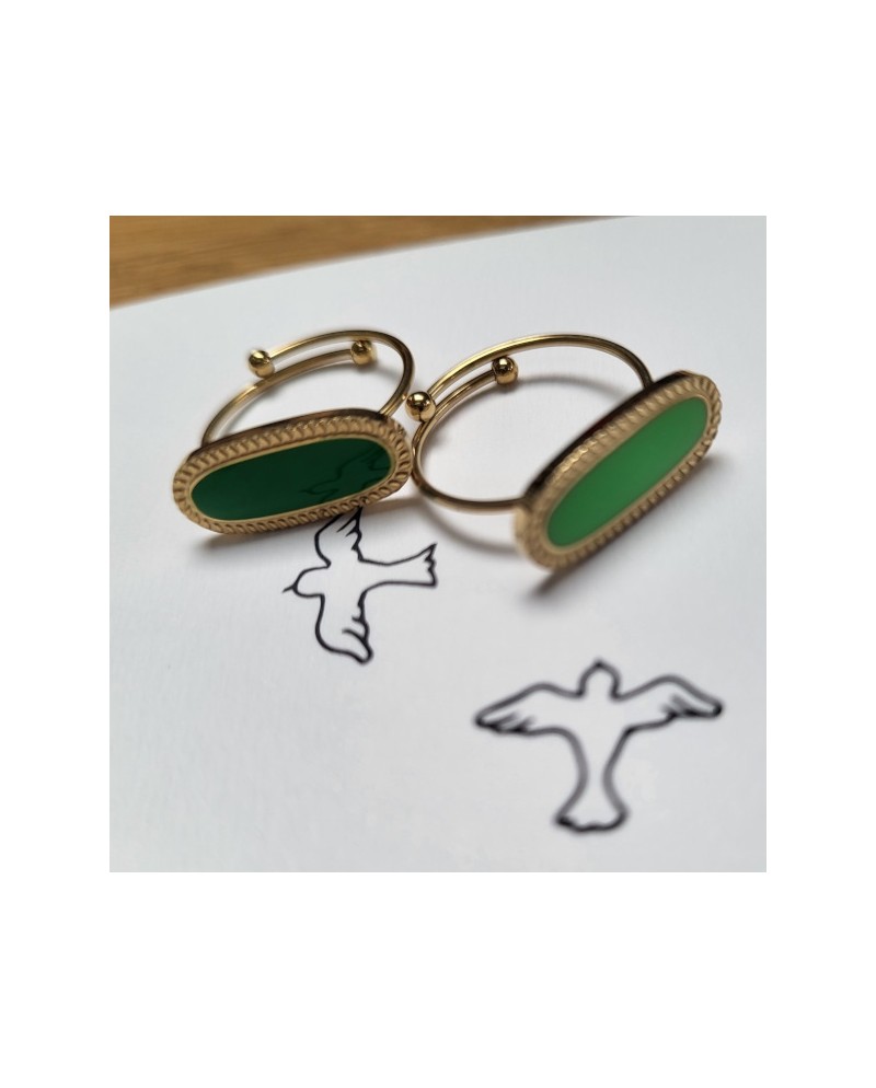 Bague Acier coloris vif