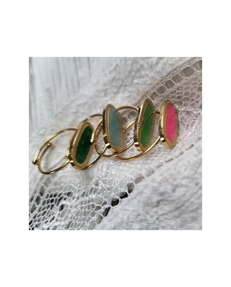 Bague Acier coloris vif