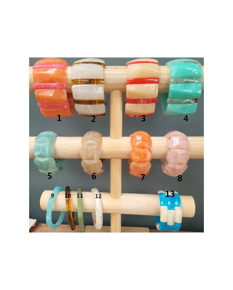 Bracelet résine large plexi