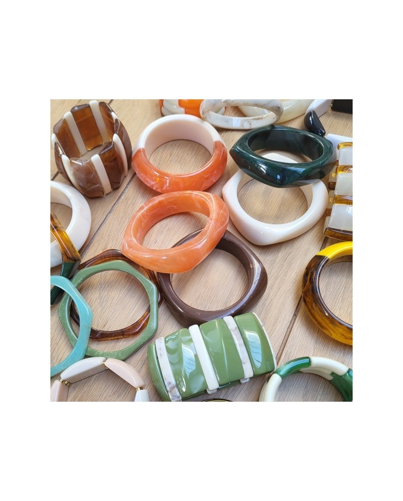 Bracelet résine large plexi