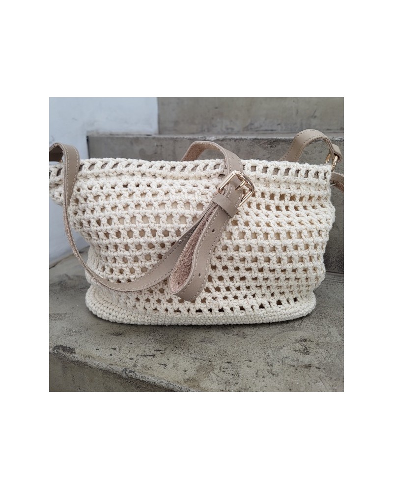 Sac seau en maille de coton