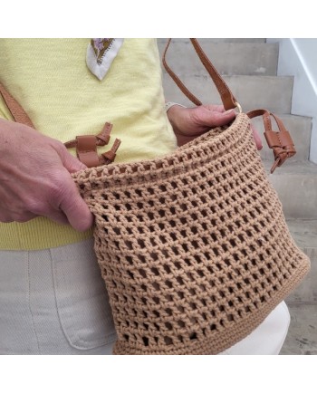 Sac seau en maille de coton