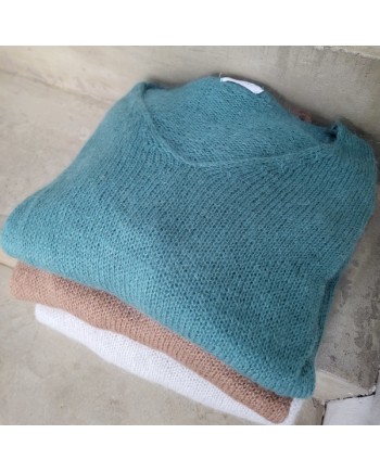 Pull col V manche longue