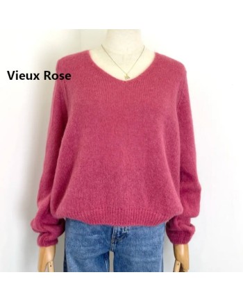 Pull col V manche longue