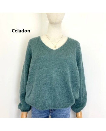 Pull col V manche longue