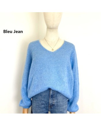 Pull col V manche longue