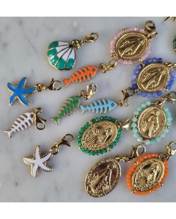 Breloques colorées à clipper