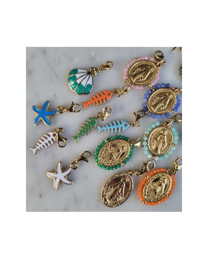 Breloques colorées à clipper