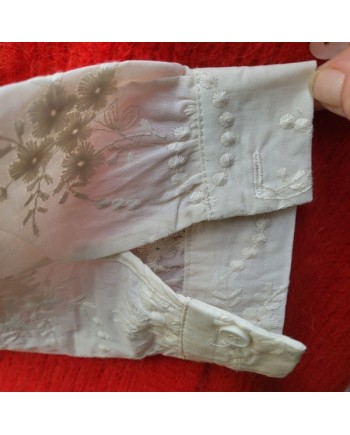 Tunique coton effet dentelle anglaise