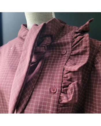 Tunique coton col lavallière