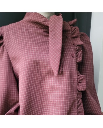 Tunique coton col lavallière