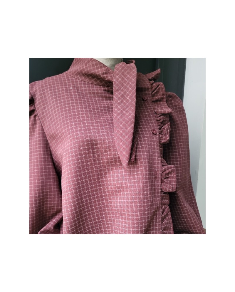 Tunique coton col lavallière