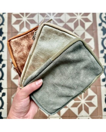 Pochette cuir avec bandoulière amovible – Cuir façon peau ou irisé