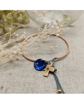 Jonc personnalisable argent massif ou plaqué or 3 microns