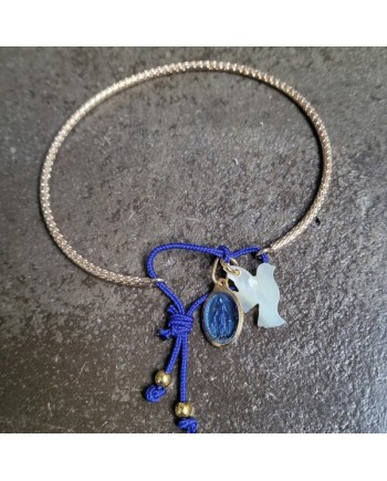 Jonc religieux plaqué or 3 microns – Fête de la Foi | Médaille & nacre