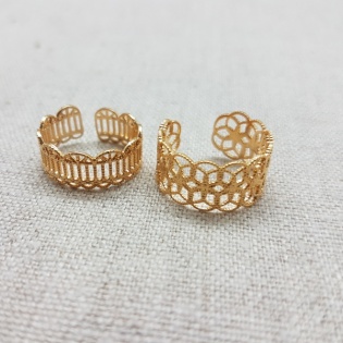 Bague ajourée Argent ou Plaqué Or
