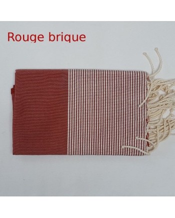 fout rouge brique rayure lurex