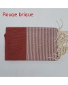 fout rouge brique rayure lurex