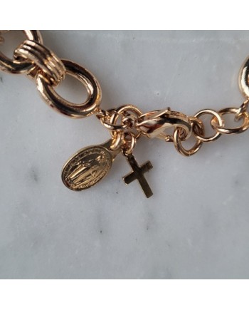 Bracelet plaqué or 3 microns gravé – Bracelet naissance personnalisé