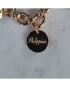 Bracelet plaqué or 3 microns gravé – Bracelet naissance personnalisé