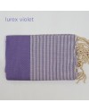 fouta violet rayures lurex violet