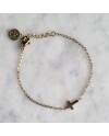 Bracelet Croix Acier Inoxydable Doré – Bracelet Ajustable Femme