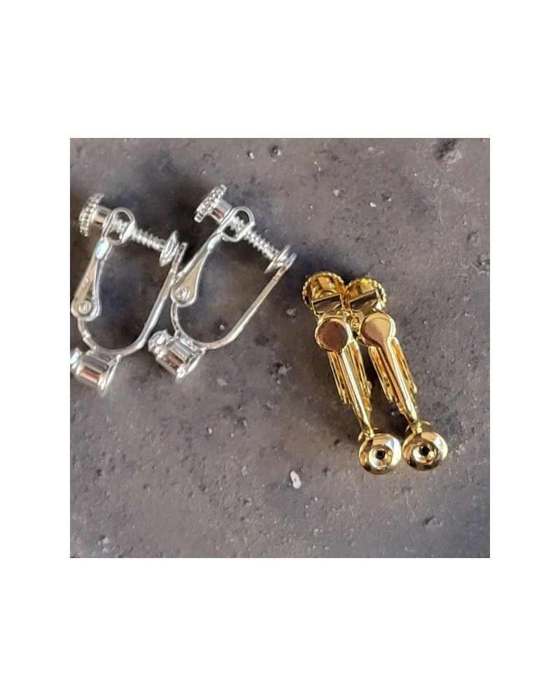 Adaptateur boucles d'oreilles percées vers clip, argent ou plaqué Or 