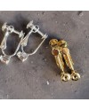 Adaptateur boucles d'oreilles percées vers clip, argent ou plaqué Or 