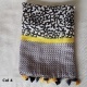 foulard imprimé fleurs bicolore