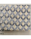 foulard 100% coton, jaune, ocre et imprimés, avec ou sans pompons