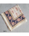 Foulard carré 100x100 en voile de coton – imprimé floral – 5 coloris