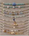 Collier coquillage perlé – Chaîne acier inoxydable ajustable | Style bord de mer