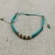 Bracelet perles plates naturelles