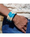 Bracelet large en résine plexi – Style moderne et couleurs variées