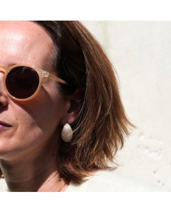 Boucles d’oreilles goutte en résine & acier inoxydable, Légères et élégantes