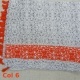 Foulard coton imprimé coloris orange et rouge