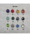 Collier sur fine chaîne plaqué Or ajustable avec pierre interchangeable