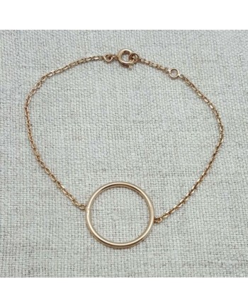 Bracelet anneau Plaqué Or sur chaine 