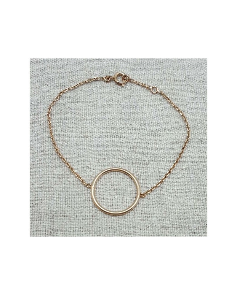 Bracelet anneau Plaqué Or sur chaine 